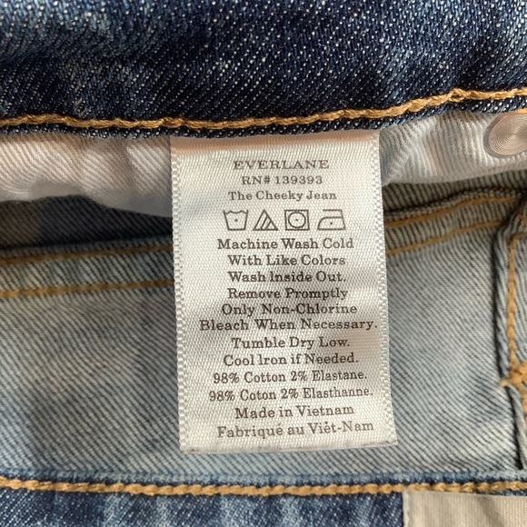 Everlane Cheeky Jean 28 Regular Mid Blue - Picture 6 of 7